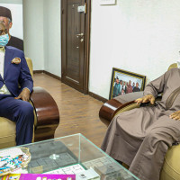 On a visit to the Ministry of Health, Prince Ned Nwoko and the Malaria Team met with the Hon. Minister of Health Dr. Osagie Ehanire, Hon. Minister of State, Health, Dr. Olorunnimbe Mamora, the Permanent Secretary, Mr Abdulaziz Mashi Abdullahi and other members of the National Malaria Elimination Programme (NMEP).