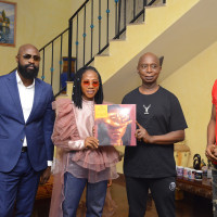 International Superstar ASA and Showbiz Entrepreneur Charles Okpaleke, pay Prince Ned Nwoko a courtesy visit.