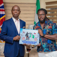 Clarence Peters, pays Prince Ned a courtesy visit, pledges to join the fight to Eradicate Malaria in Africa starting from Nigeria.