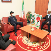MALARIA PROJECT: Prince Ned Nwoko meets with the Leadership of the National Assembly