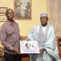 Prince Ned today hosted the Senior Special Adviser to the President on Media and Publicity Garba Shehu at his home in Abuja and shared with him, details of the Malaria Eradication Project and the need for Nigeria to ratify the Antarctica treaty.