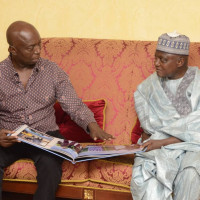 Prince Ned today hosted the Senior Special Adviser to the President on Media and Publicity Garba Shehu at his home in Abuja and shared with him, details of the Malaria Eradication Project and the need for Nigeria to ratify the Antarctica treaty.