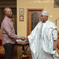 Prince Ned today hosted the Senior Special Adviser to the President on Media and Publicity Garba Shehu at his home in Abuja and shared with him, details of the Malaria Eradication Project and the need for Nigeria to ratify the Antarctica treaty.