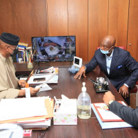MALARIA PROJECT: Prince Ned Nwoko meets with the Leadership of the National Assembly
