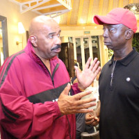 Prince Ned Nwoko meets with Stephen Harvey an American comedian, businessman and entertainer. Conversations were on possible partnerships and collaborations for the Malaria Eradication Project in Africa and Project Tourism in Nigeria.
